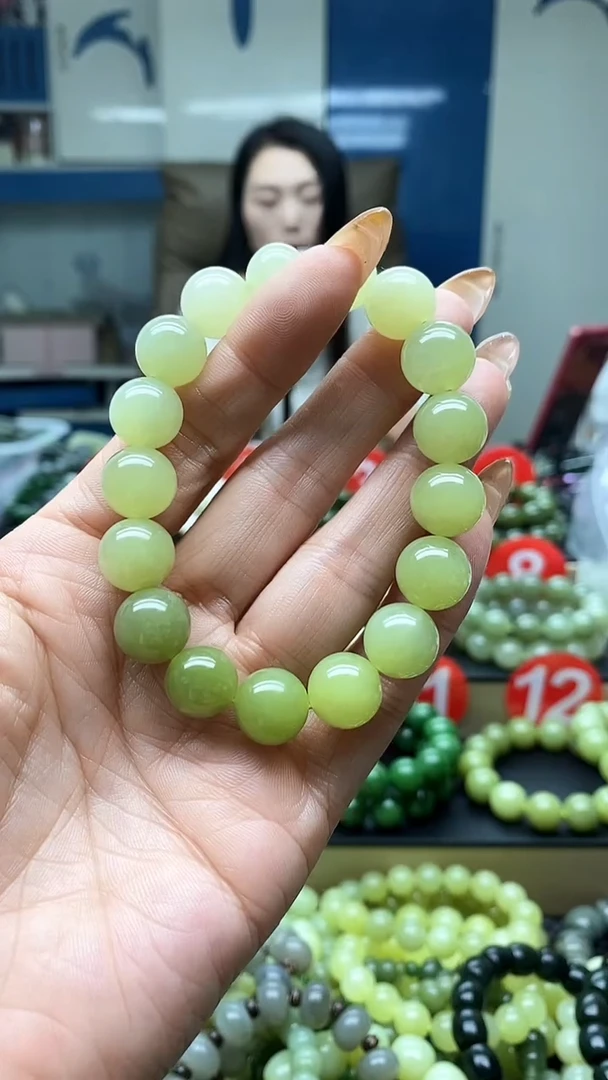 未镶嵌手串和田玉渐面黄口12