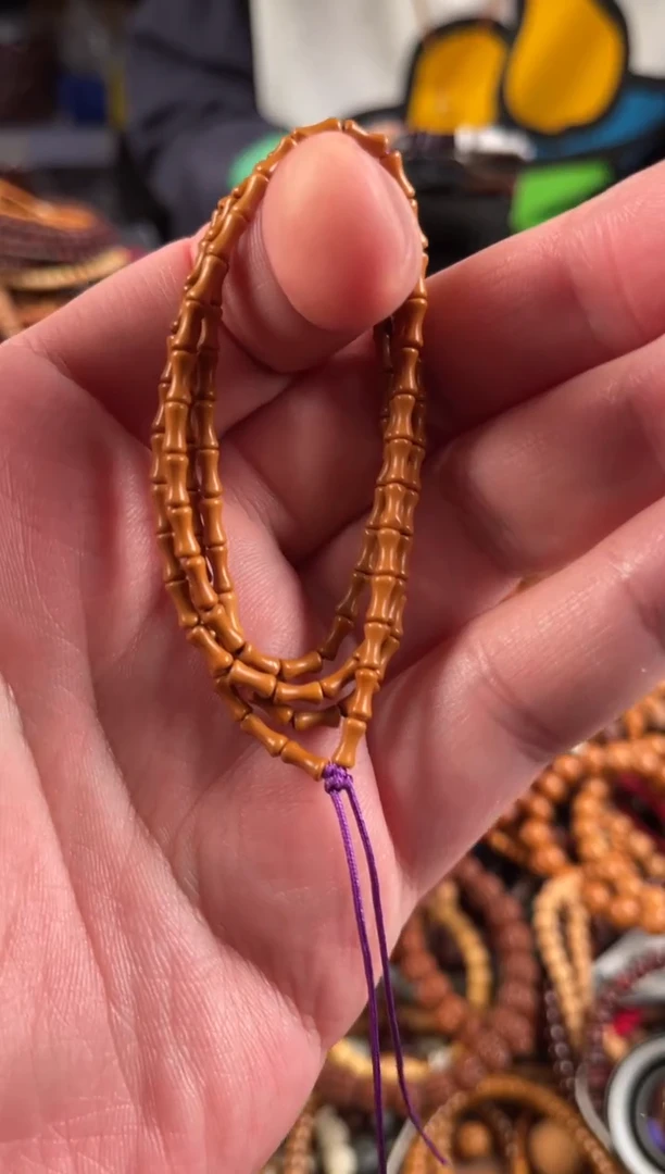 吊坠橄榄核王胖子文玩工作室核壁竹节108