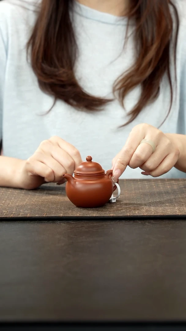 茶壶紫砂朱泥掇球70cc