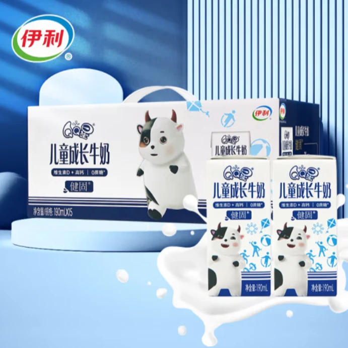 （7/9月产190ml*15）伊利QQ星a健固/全聪口味儿童奶190ml*15提