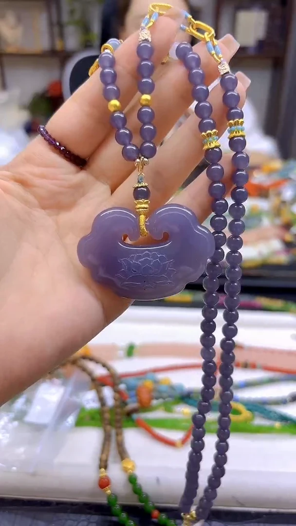 和田玉未镶嵌毛衣链DIY款M606