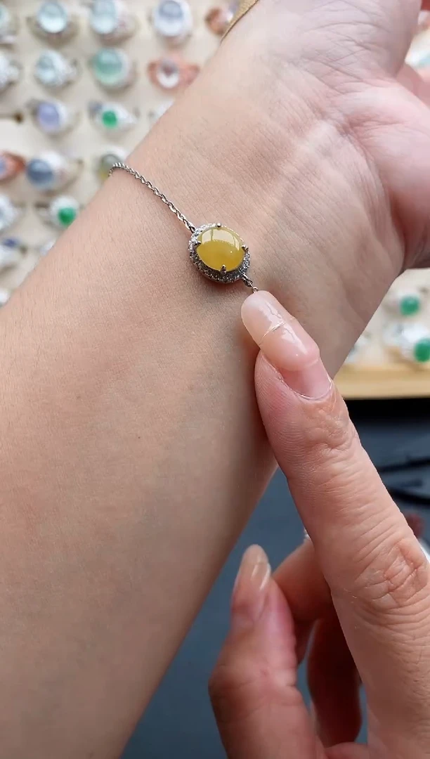 银S925镶嵌戒指翡翠天然缅甸翡翠A货111-6-9