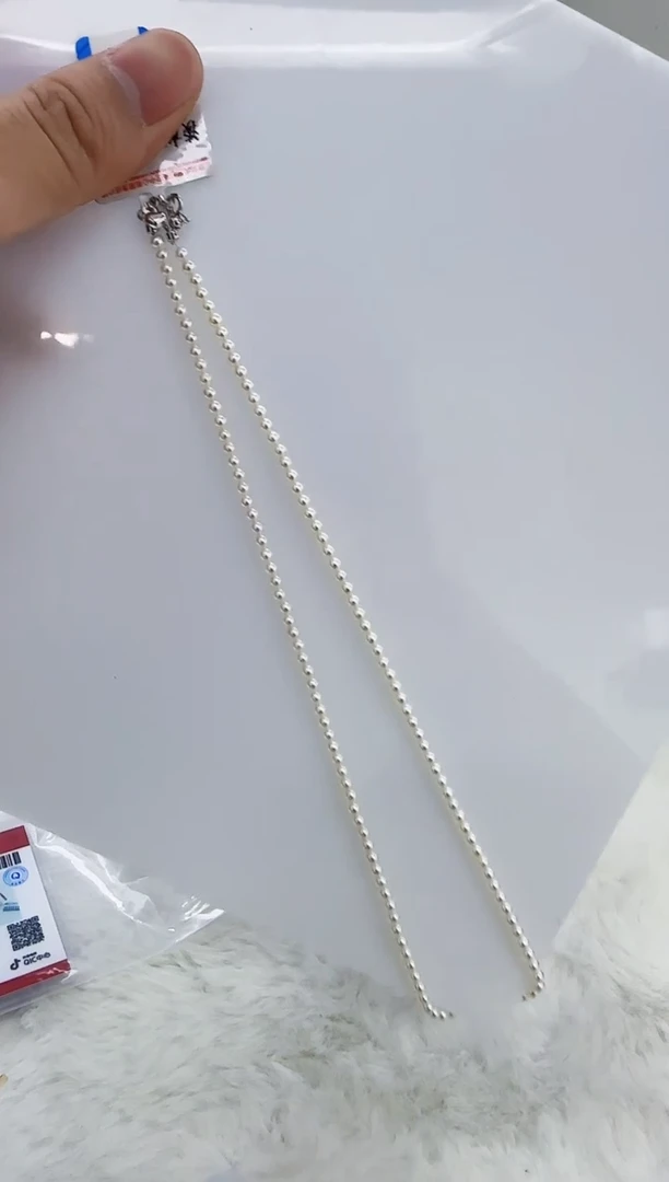 18K金镶嵌淡水珍珠DA珍珠串链带大证  ss001