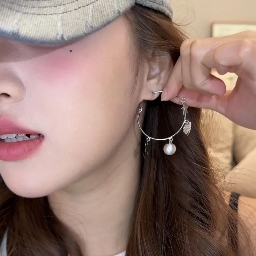 铜合金耳饰 简约冷酷风银色金属星星爱心耳环女设计感耳坠耳饰ins