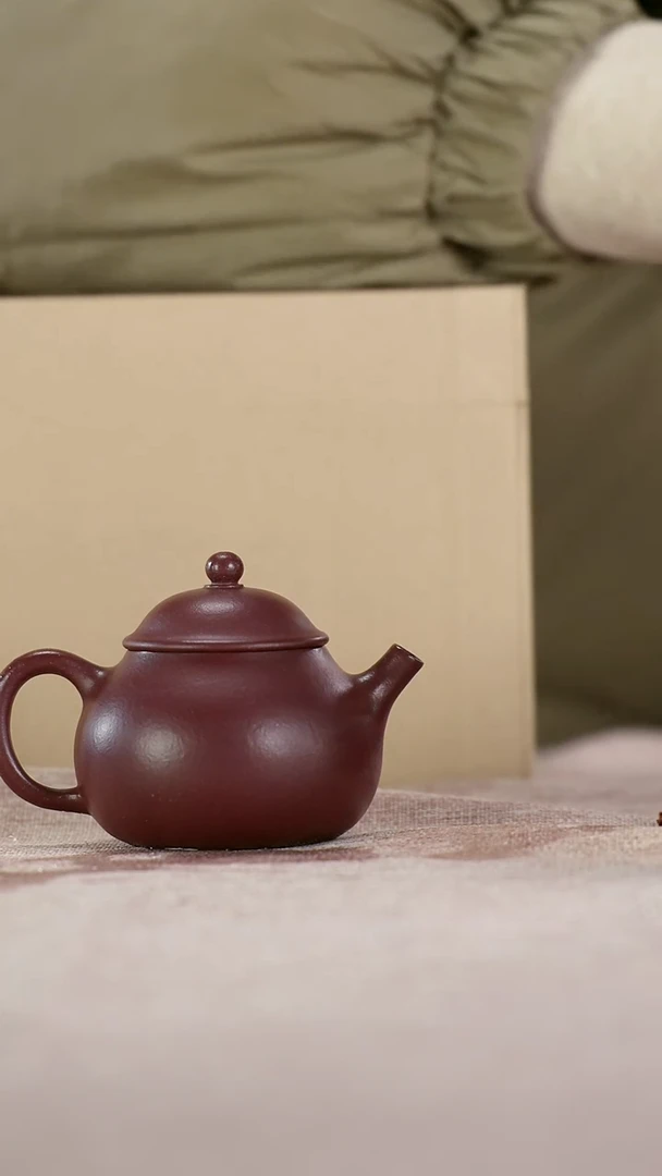 茶壶紫砂老料天青超精工梨形150cc