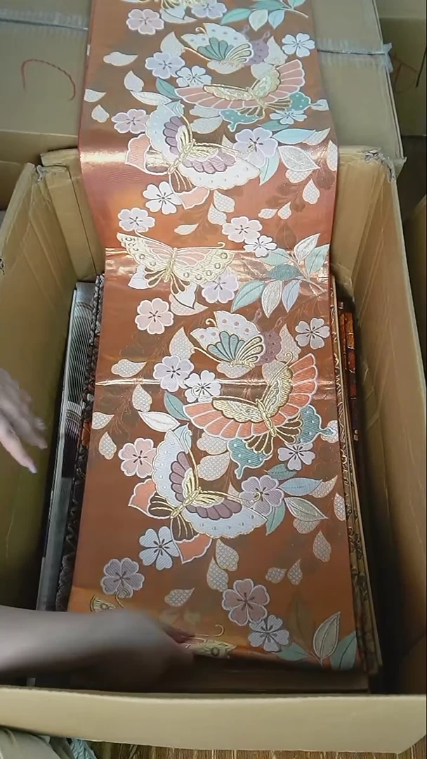 织绣137六通蝴蝶花卉