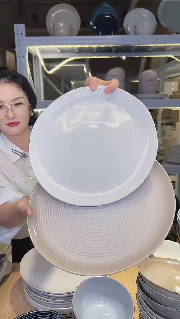 瓷340外贸尾货高温釉下彩陶瓷餐具默认微瑕