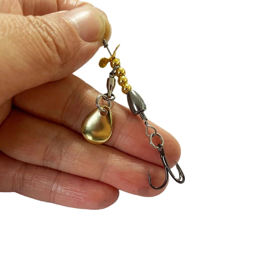 龙森复合飞旋三代亮片路亚假饵路亚饵钨钢坠双旋转瓜子亮片微物