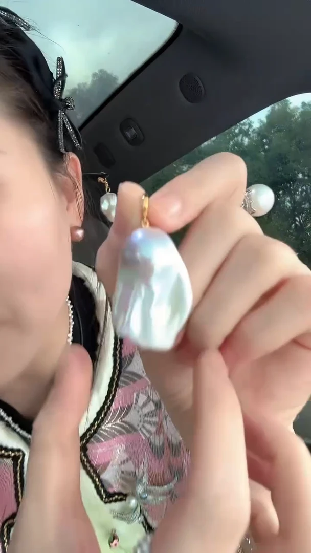 无吊坠925银超大巴真珠子银万能扣多样性发1