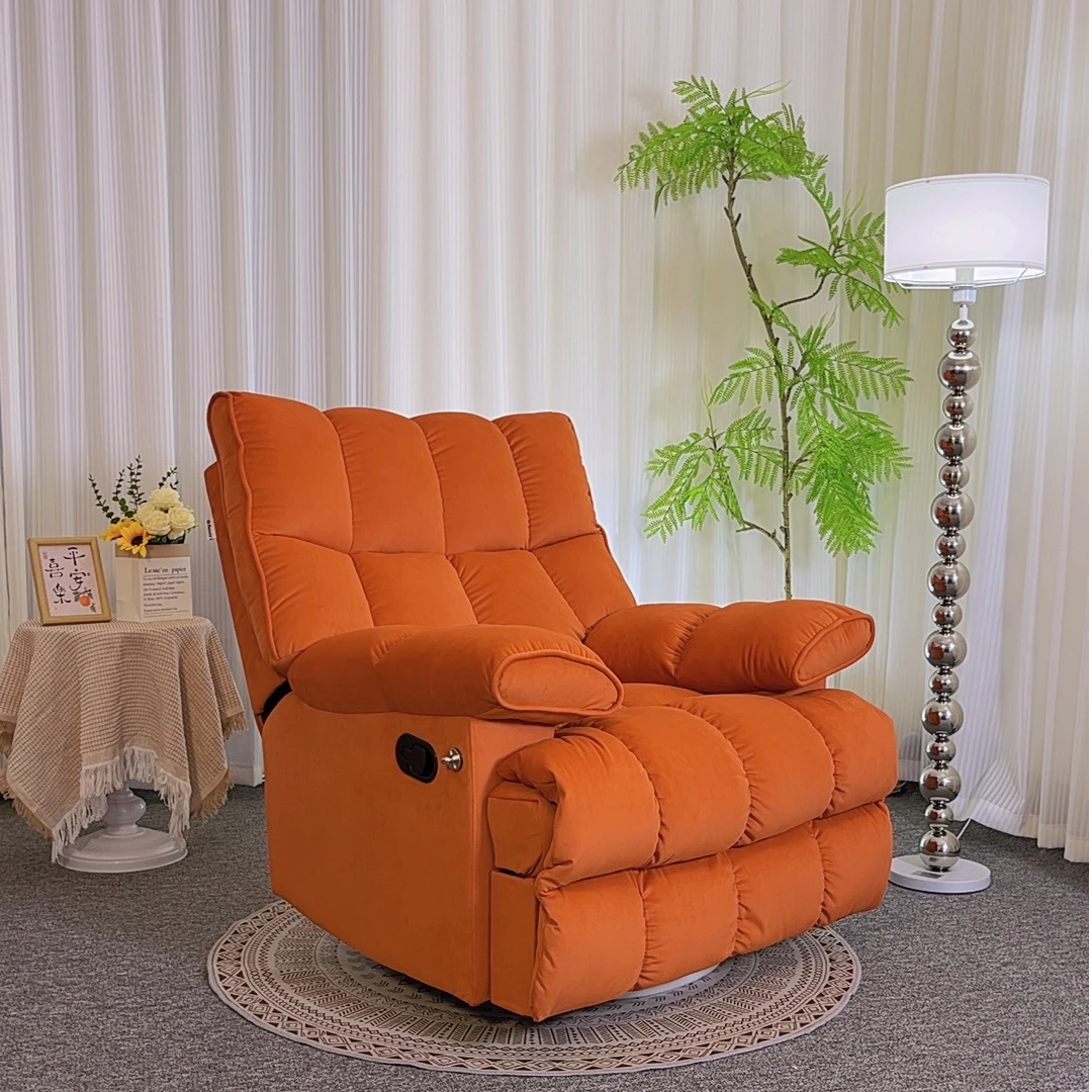 亲肤荷兰绒布艺云朵沙发多功能电动太空舱单人沙发躺椅懒人摇摇椅