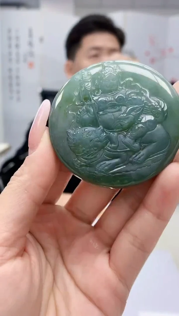【闪购商品】定制翡翠未镶嵌4917lr-毛货挂件65