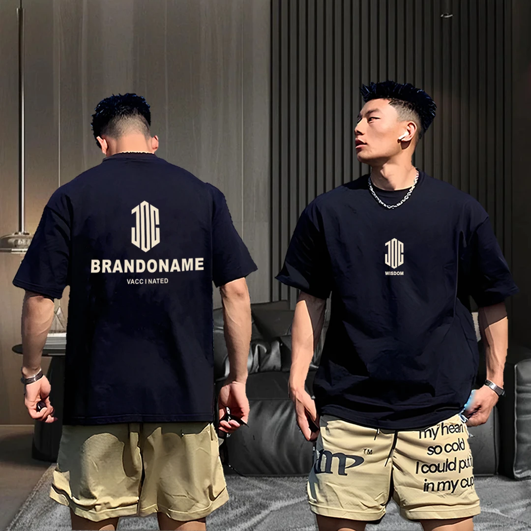 【爆款】帅气新品帅气纯棉T恤品质正肩潮流透气春夏款男士夏季ins