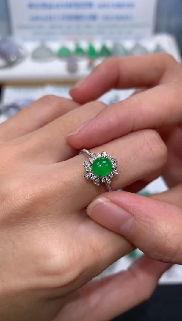 定制翡翠18K金镶嵌模式推广期48小时鉴赏期