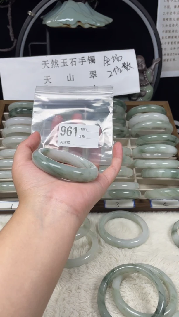 未镶嵌手镯石英质玉（天山翠）961