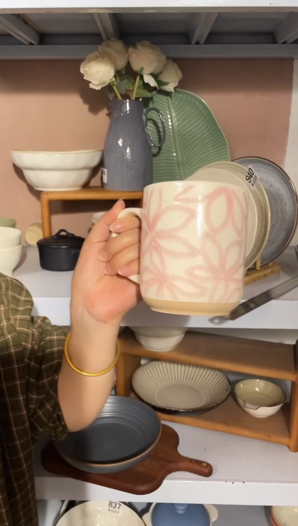 瓷微瑕（1个装）粉色杯子
