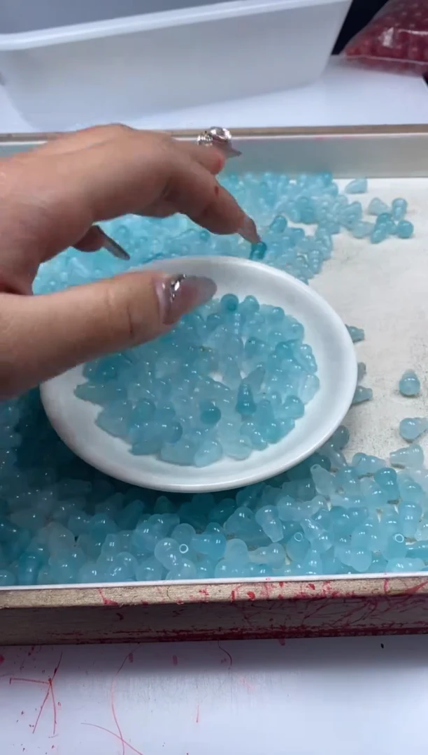 【闪购商品】玛瑙/玉髓颈饰未镶嵌w2170海蓝宝葫芦11*7mm*10颗