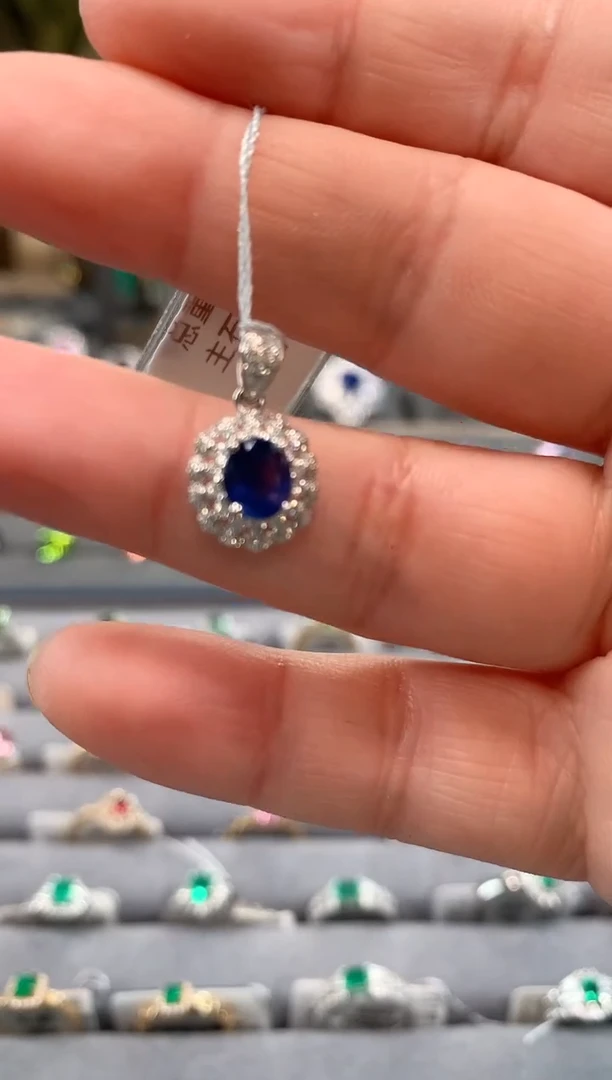 【闪购商品】蓝宝石戒指18K金镶嵌无烧