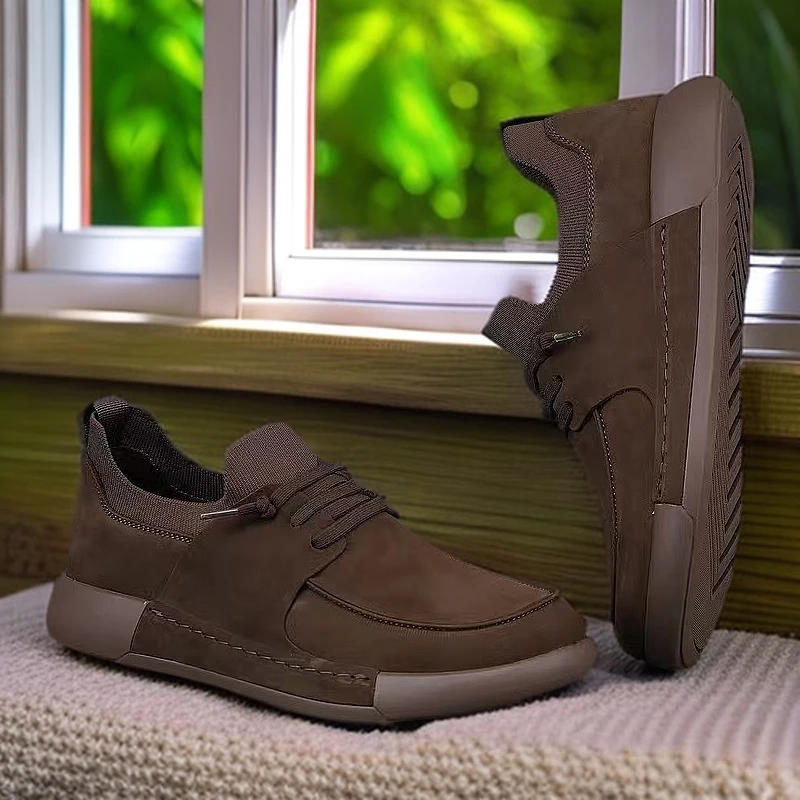 复古耐脏一脚蹬男鞋春秋款男士轻便软底透气休闲板鞋潮鞋