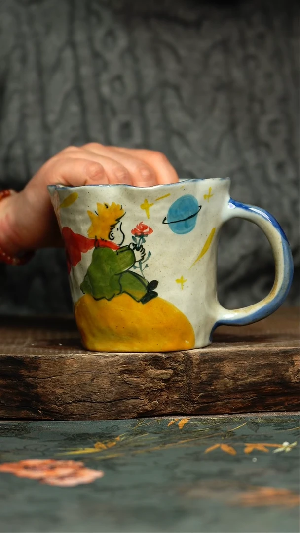 【闪购商品】杯杯釉下彩手工手绘同款陶器