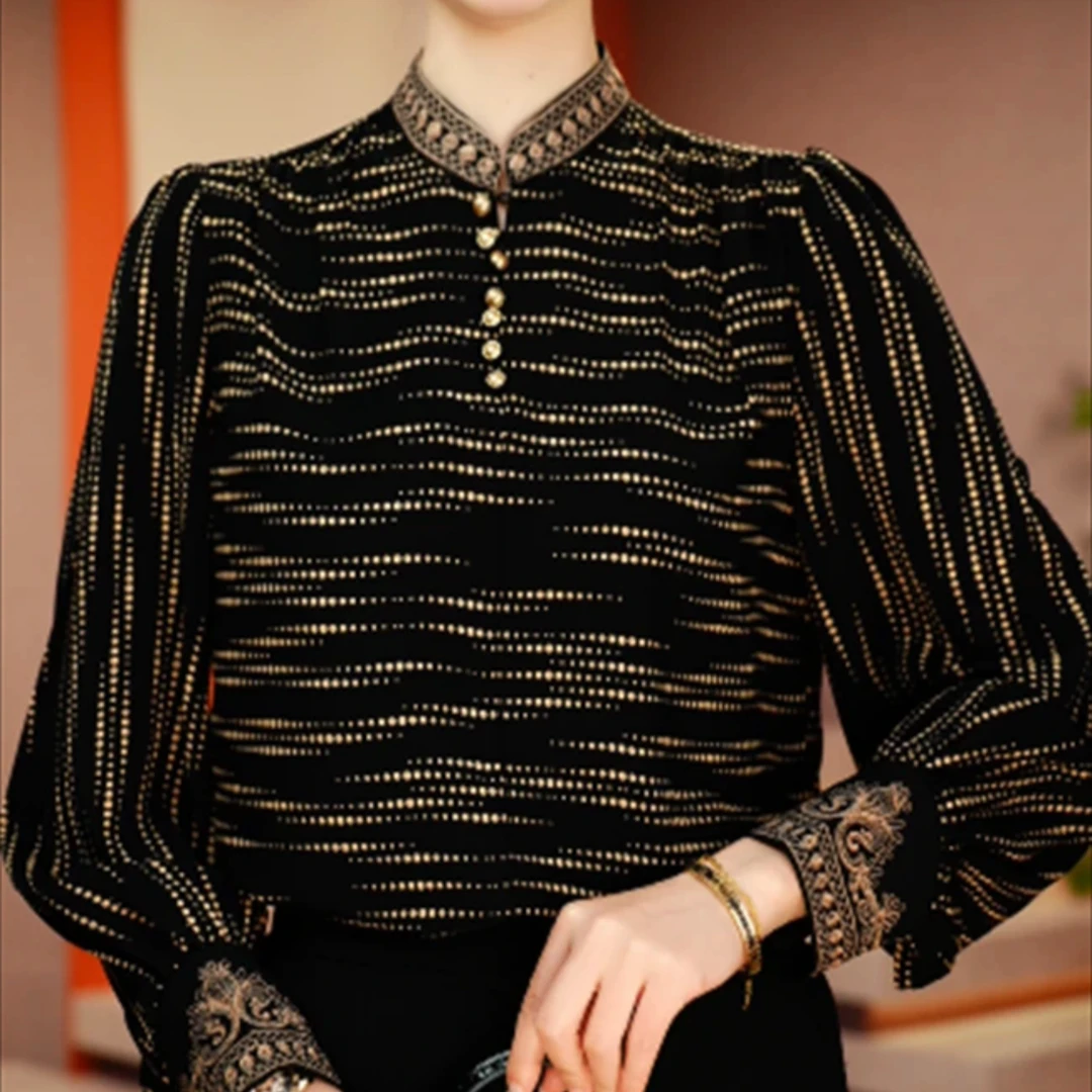 2025年早春新款轻奢优雅洋气减龄时尚百搭显瘦长袖衬衫