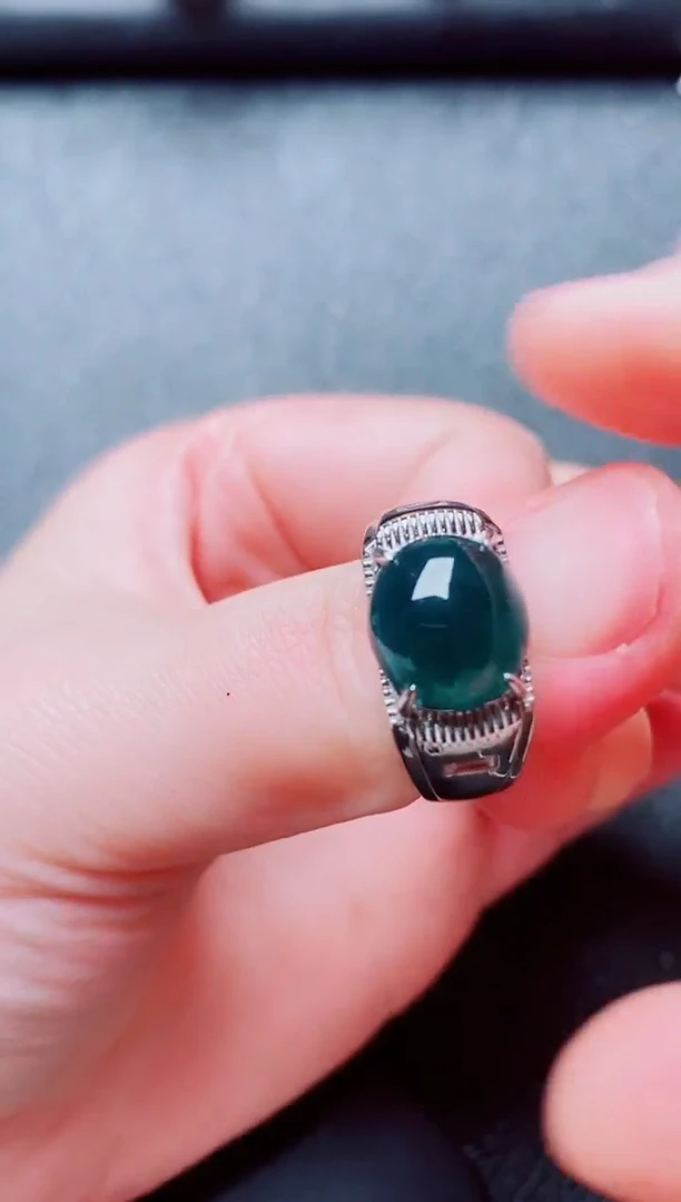 银S925镶嵌戒指翡翠1111
