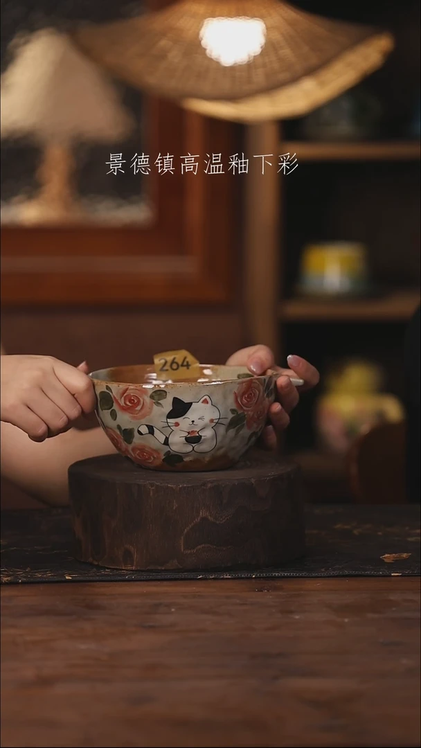 陶瓷景德镇高温釉下手绘陶瓷264