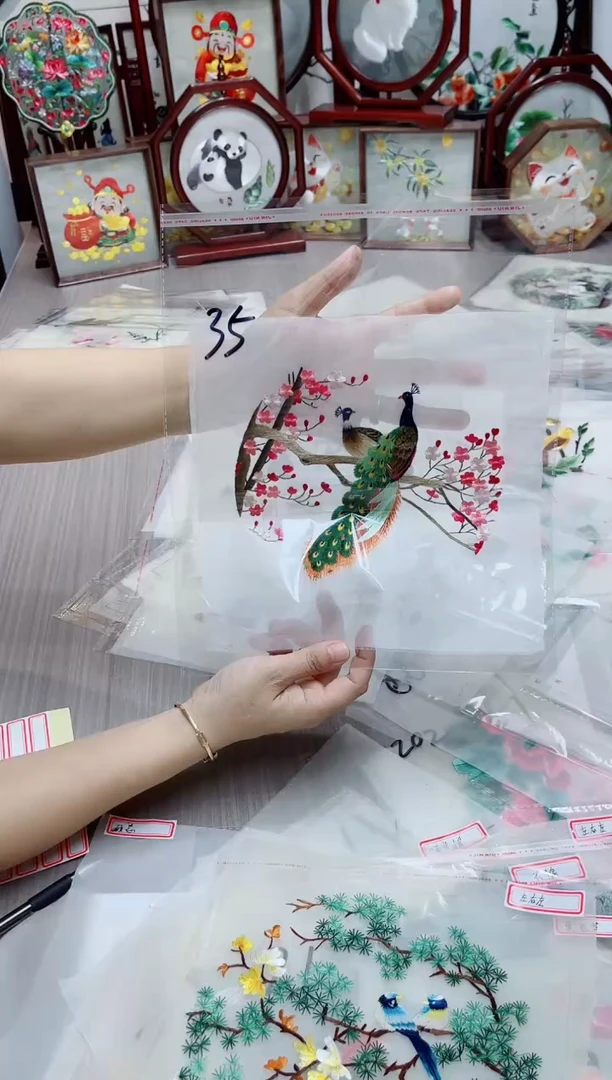 织绣纯手工苏绣双面绣