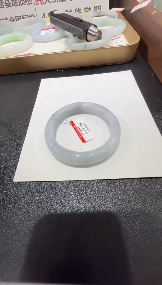 纯天然缅甸A货翡翠手镯53-54mm-443号