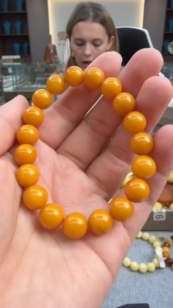 手链琥珀未镶嵌假一罚三秒拍号129