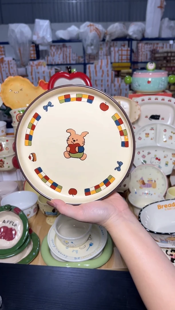 瓷可爱餐具发图片款