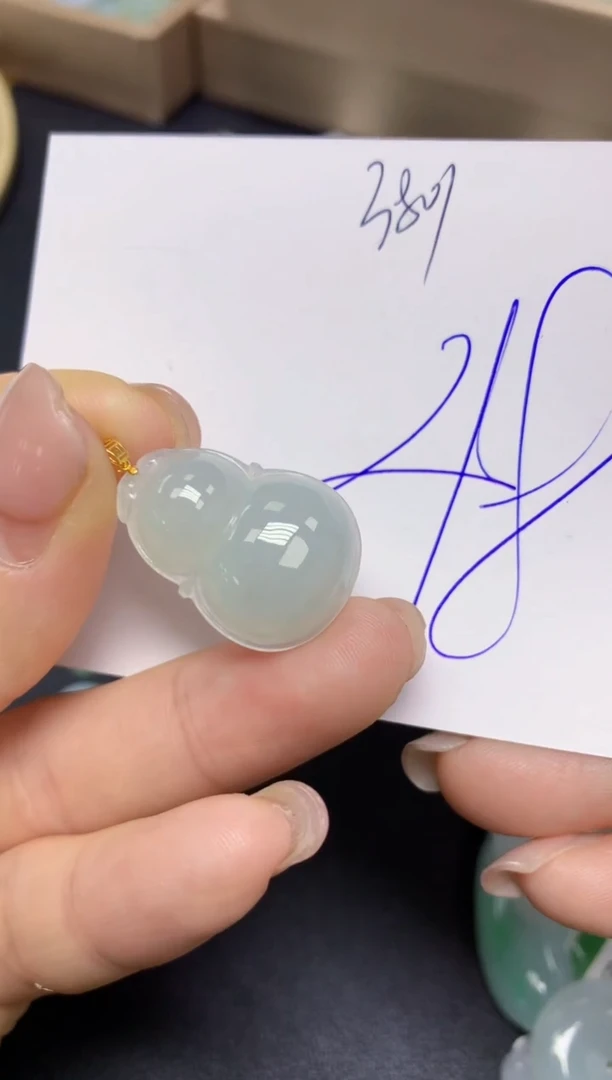 【闪购商品】翡翠挂件18K金镶嵌 天然翡翠A货