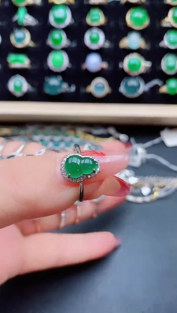 【闪购商品】翡翠戒指银S925镶嵌3121