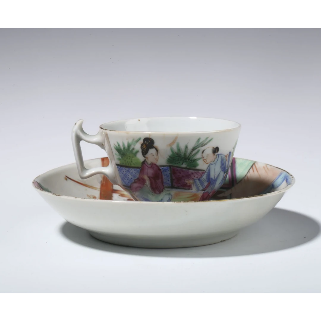 【拍卖-晚清】·广彩人物故事纹杯碟