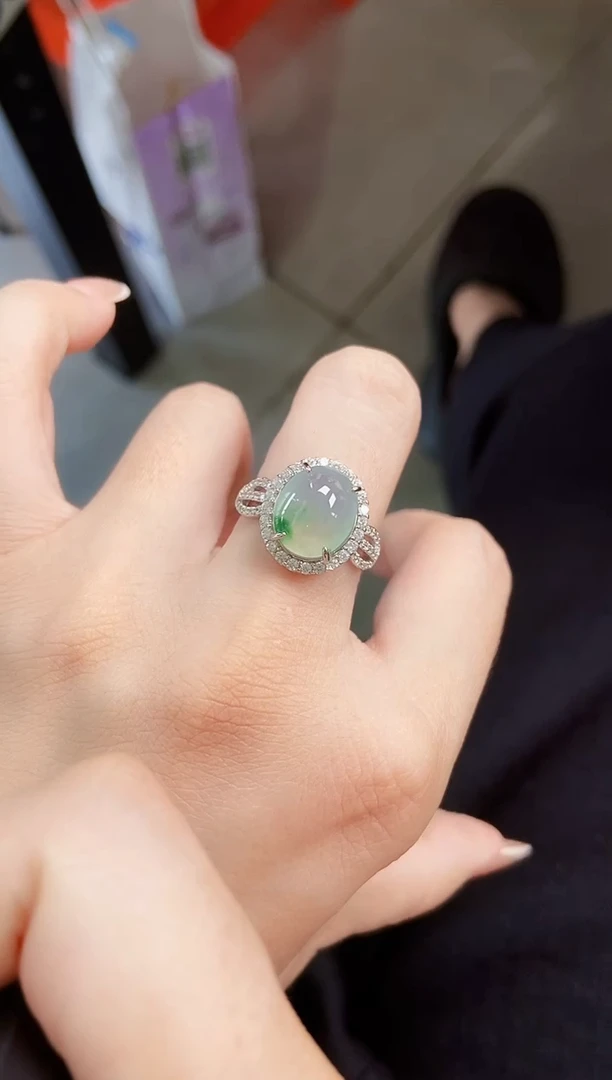 银S925镶嵌戒指翡翠21