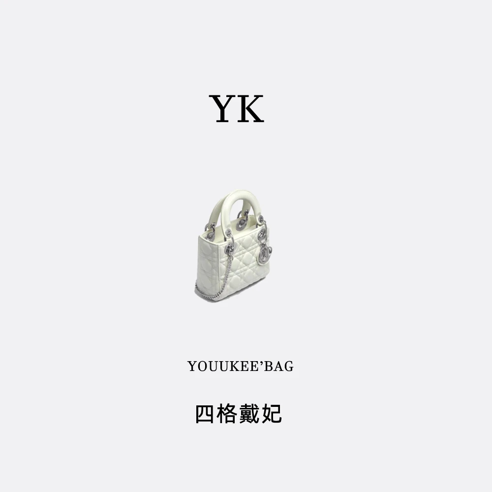 YOUUKEE/原创高定设计【妃妃家4格黑白羊皮斜挎包A178】