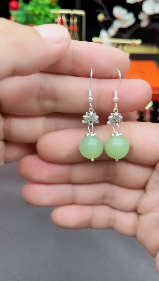 玛瑙/玉髓耳饰银S925镶嵌427000