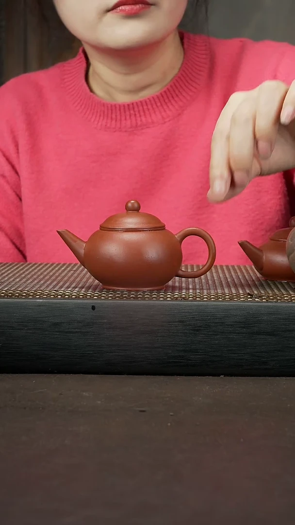 【闪购商品】紫砂茶壶小煤窑朱泥 水平100cc 048
