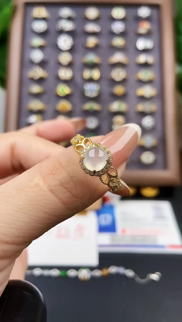 银S925镶嵌戒指翡翠12