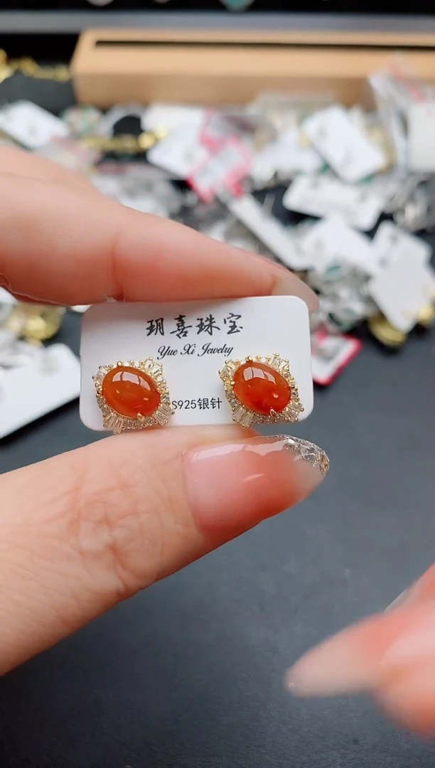 银S925镶嵌戒指翡翠1