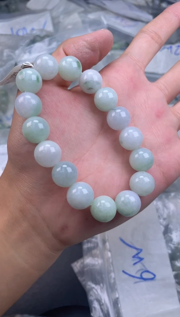 未镶嵌定制翡翠珠串/卡13+