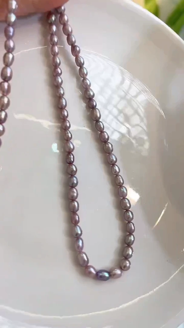 项链未镶嵌淡水珍珠紫色系胖美人