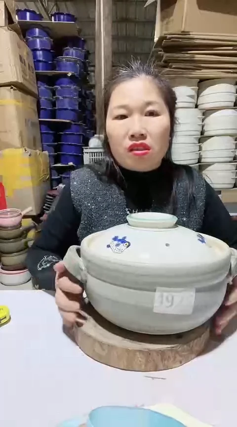 陶4926瑕疵3.5灰色锅带盖