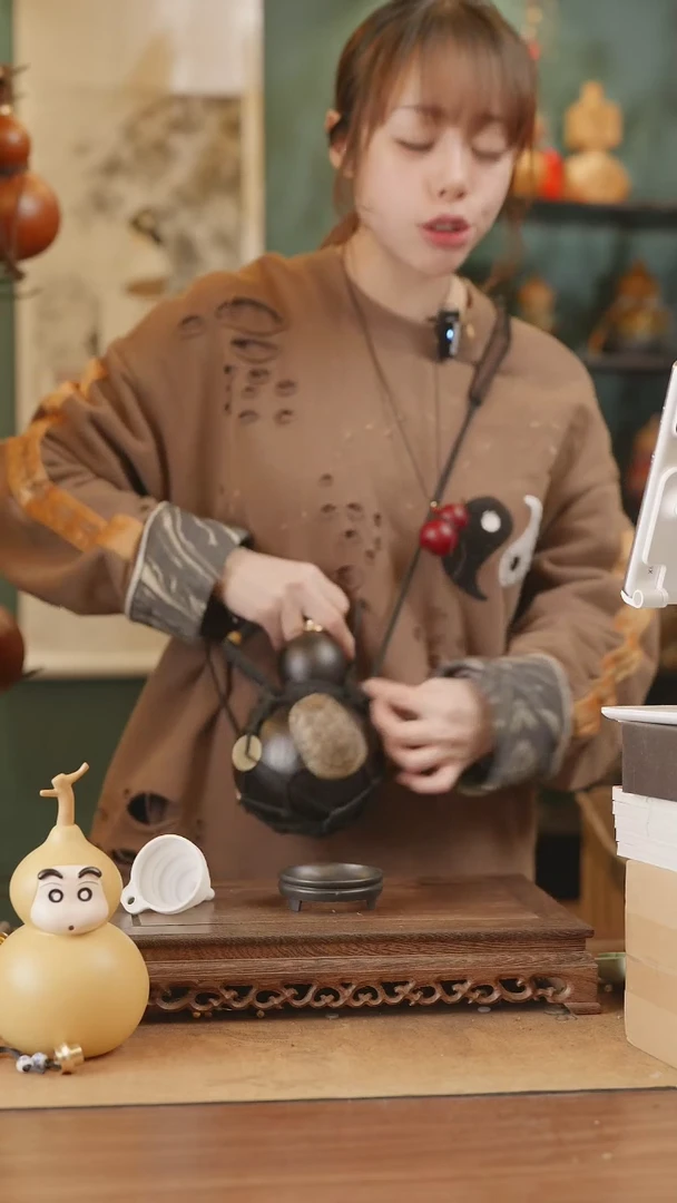 【闪购商品】216号精品天然大漆工艺防渗内胆酒葫芦~