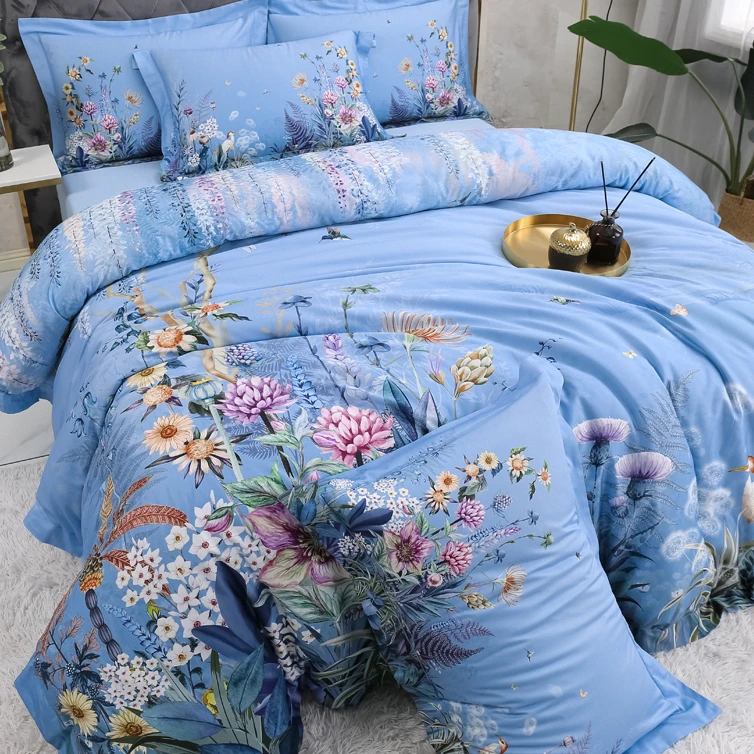 320S柔赛丝高精密数码印花被套单件-密林幻境