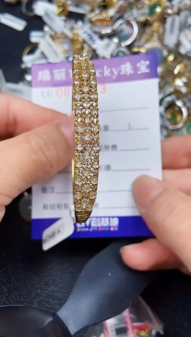 翡翠银S925镶嵌颈饰4973