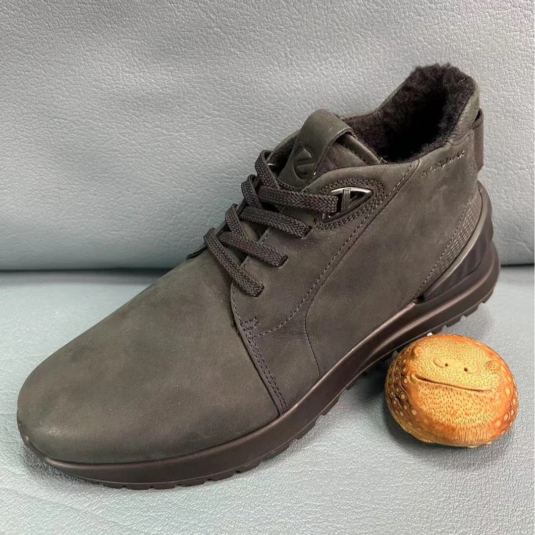 ECCO 爱步秋冬系带加绒羊毛保暖舒适休闲运动鞋雅跃 523254