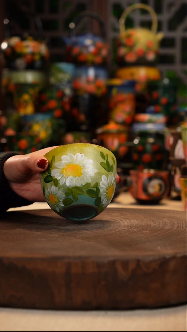 紫砂油画手绘釉下彩