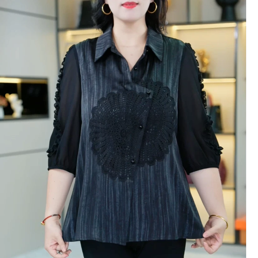 胖珍珍大码女装夏季减龄新款短袖气质时尚宽松气质打底百搭250897