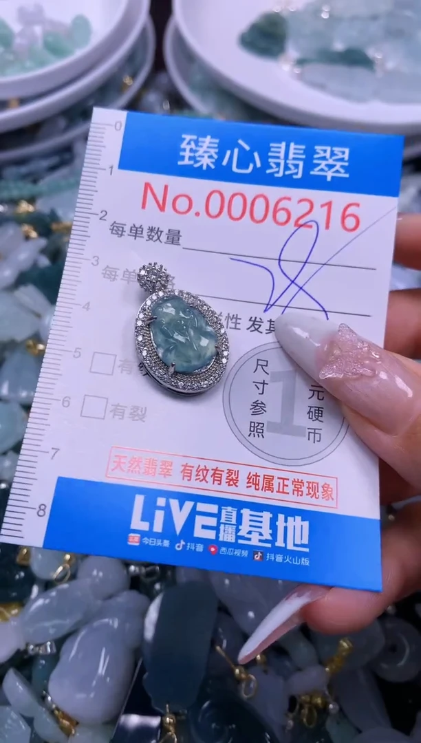 翡翠未镶嵌吊坠(不含链)6216