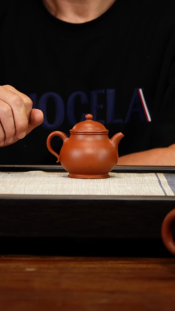 茶壶紫砂朱泥全手潘壶